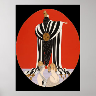 Poster Erté - Mônaco [Versão noturna]
