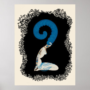 Poster Erté - O Numerals Suite, O Número 2