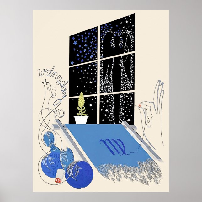 Poster Erté - O Zodiac Suite, Virgo (Frente)