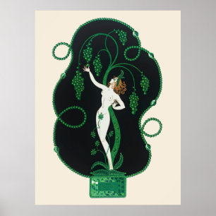 Poster Erté - The Precioso Stones Suite, Emerald, 1969
