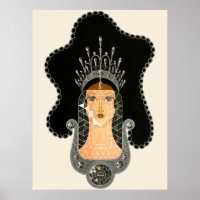 Erté - The Precioso Stones Suite, Sapphire, 1969