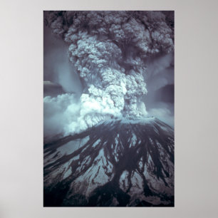 Póster Erupção de Mount Saint Helens Stratovolcano 1980