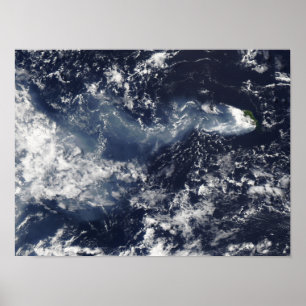 Póster Erupção de Piton de la Fournaise, Reunião Isla