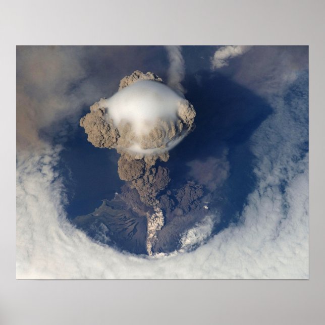 Poster erupção vulcânica (Frente)