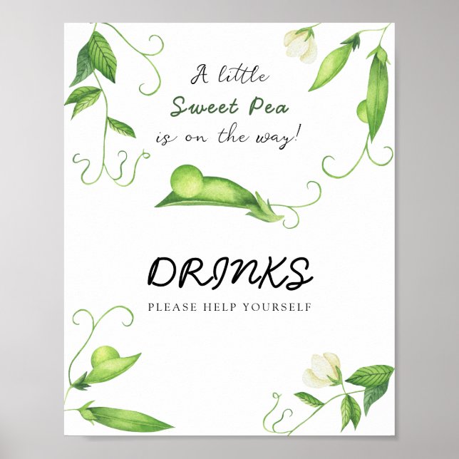 Poster Ervilha - Bebidas à vontade (Frente)