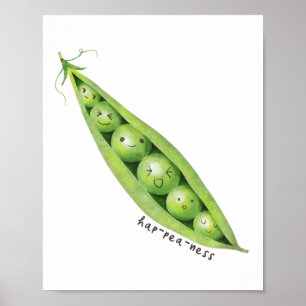 Poster Ervilhas Verdes, Cujas Culturas Vegetais São Culti