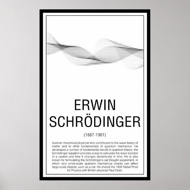 Poster Erwin Schrodinger (Frente)