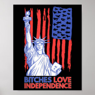 Poster Es Love Independence 4 de julho Engraçado bandeira