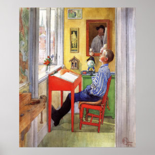 Poster Esbjorn fazendo seu trabalho de casa de Carl Larss