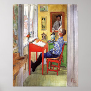 Poster Esbjorn fazendo seu trabalho de casa de Carl Larss
