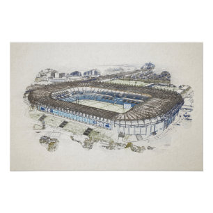 Póster Esboço Artístico do Estádio de Rugby de Edimburgo