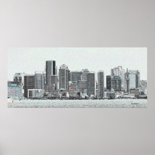 Poster Esboço de Boston