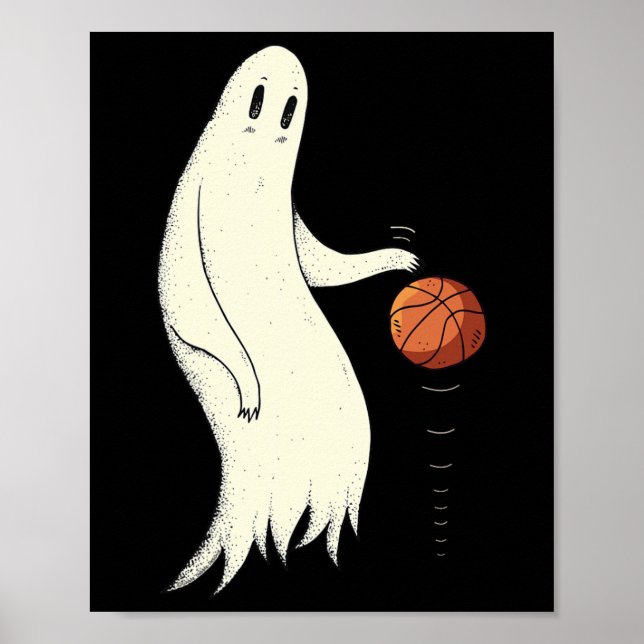 Poster Esboço de Fantasma Legal e Divertido Driblando - E (Frente)
