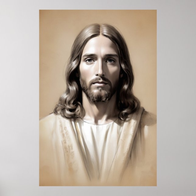 Poster Esboço de Jesus 6 (Frente)