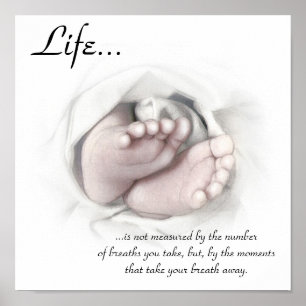 Poster Esboço de lápis para bebês, inspiração para a vida