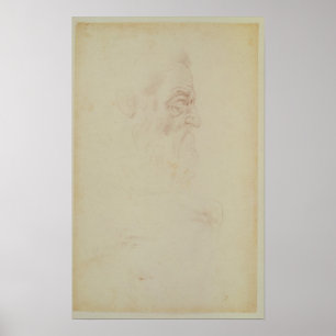 Póster Esboço de um principal masculino e de dois pés