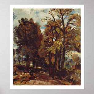 Póster Esboço de uma pista em Bergholt do leste, c.1810