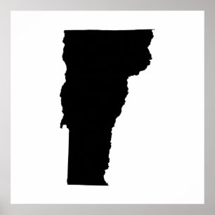 Poster Esboço do estado de Vermont