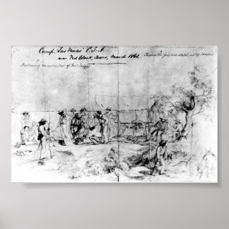 Póster Esboço dos Estados Confederados da América, 1861