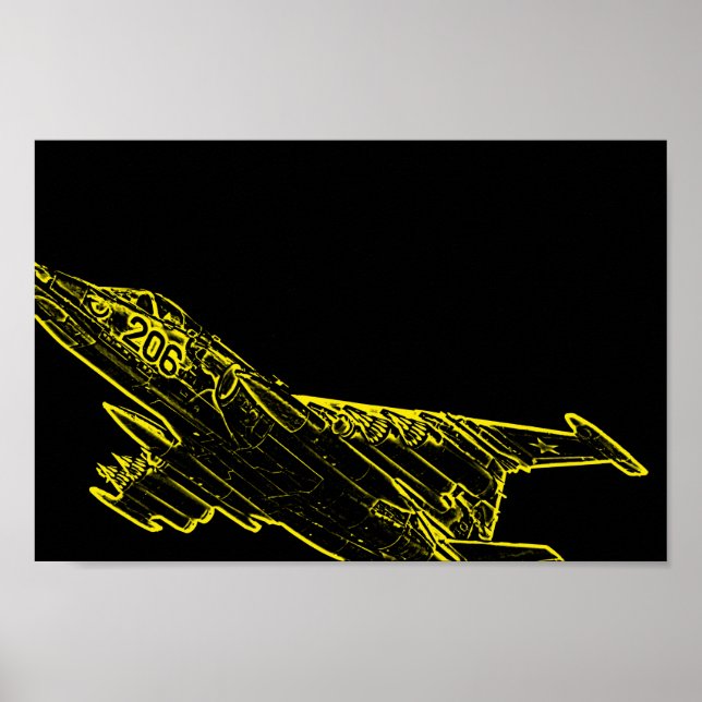 Poster Esboço soviético do avião de pé-de-rosa (Frente)