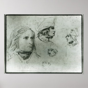 Poster Esboços de Napoleon Bonaparte, 1797