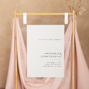 Poster Esbranquiçado mínimo elegante e moderno orçamento