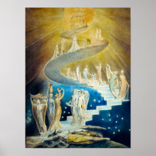 Poster Escada de Jacob por William Blake