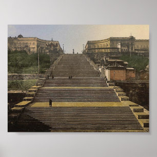 Póster Escada de Richelieu, Odessa, Rússia, (isto é,