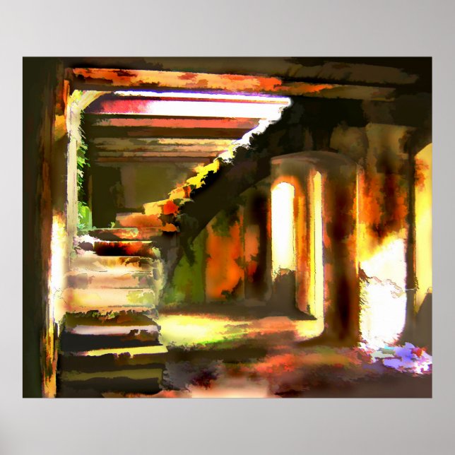 Póster Escada para um porão vazio (Frente)