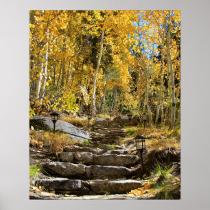 Póster "Escadaria ao outono", Aspen Quaking, retrato