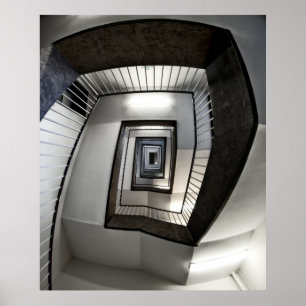 PÓSTER ESCADARIA DA ESPIRAL DO AEROPORTO DE BERLIM