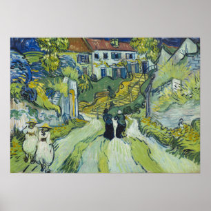 Poster Escadaria de Van Gogh em Auvers Paisagem Arte