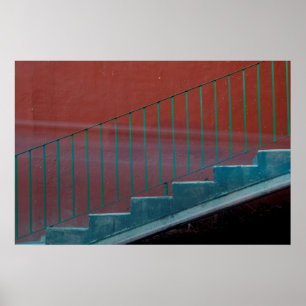 Poster Escadas E Vida Estática Em Corrida