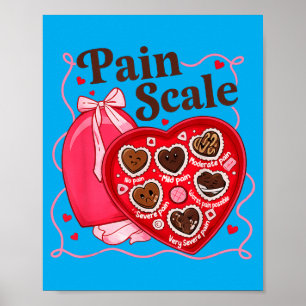 Poster Escala de Dor de São Valentim Enfermeira Médico En