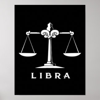 Poster Escala De Justiça Da Libra - Presente De Vintage L