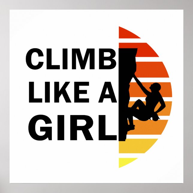 Poster Escalada como uma menina escalando uma mulher (Frente)