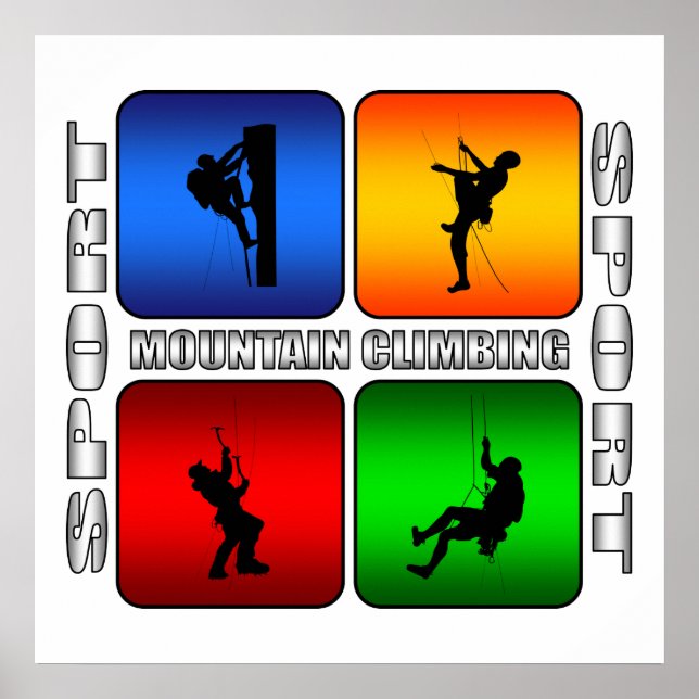 Póster Escalada de Montanha Espetacular (Frente)