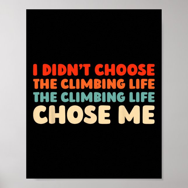 Poster Escalada em bloco Retro Climber - Escalada em roch (Frente)