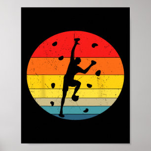 Poster Escalada em Parede Bouldering Escalador Indoor Cli