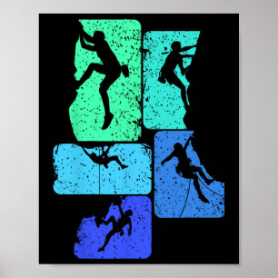 Poster Escalada em Rocha Alpinista Bouldering Pedregulho