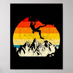 Poster Escalada em Rocha Alpinista Montanhismo