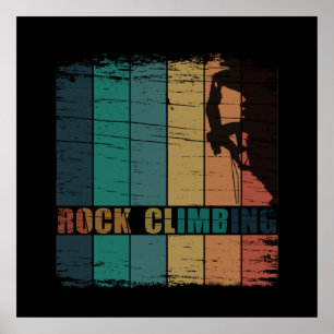 Poster Escalada em rocha alpinista vintage