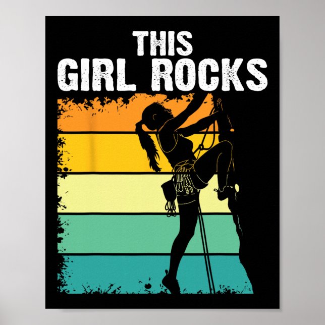 Poster Escalada em Rocha, Essa Garota Balança, Bouldering (Frente)
