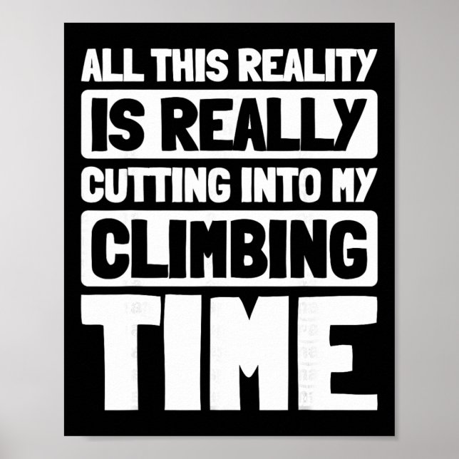 Poster Escalada em Rocha Montanha Bouldering Montanhista  (Frente)