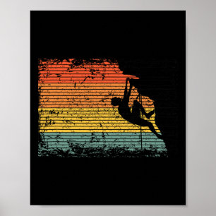 Poster Escalada em Rocha Vintage Bouldering