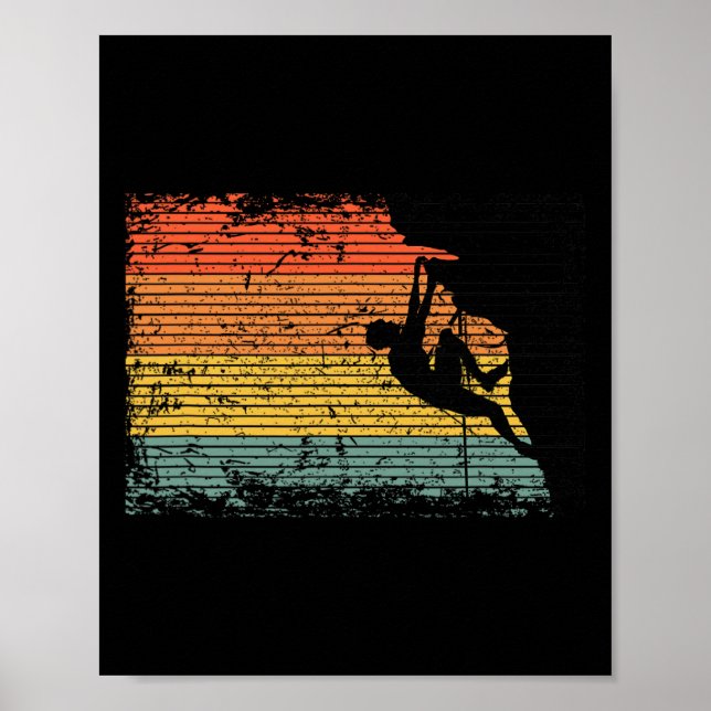 Poster Escalada em Rocha Vintage Bouldering (Frente)