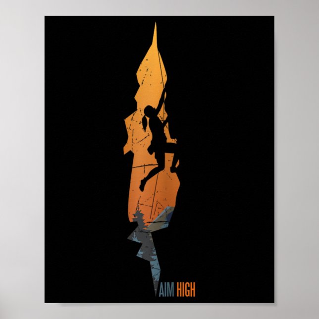 Poster Escalada - Escalada de Rocha Aim High Bouldering E (Frente)
