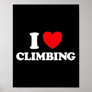 Poster Escalada Heart Pedra Escalador Hobby Parede Ginási