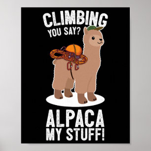 Poster Escalador de Rocha Montanha Bouldering I Alpaca Es