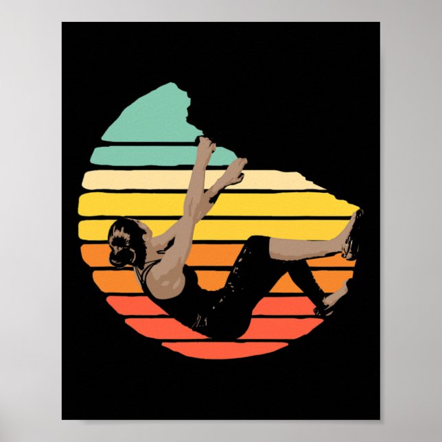 Poster Escaladora De Pedras Como Uma Garota Escalando Bou (Frente)